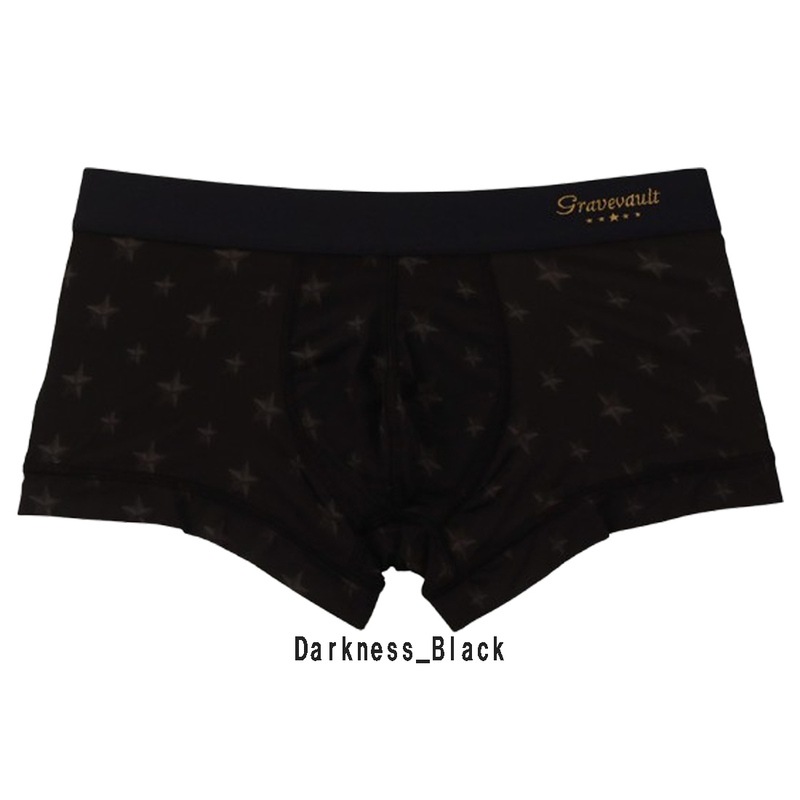 gravevault(グレイブボールト)ボクサーパンツ ローライズ 前閉じ ナイロン スター 日本製 ラグジュアリー ギフト メンズ 男性用 下着 Star Studs 3052431