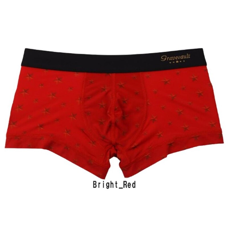 gravevault(グレイブボールト)ボクサーパンツ ローライズ 前閉じ ナイロン スター 日本製 ラグジュアリー ギフト メンズ 男性用 下着 Star Studs 3052431