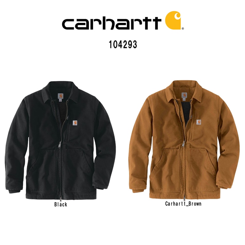 Carhartt(カーハート)ジャケット アウター ワークジャケット コットンダック ボア シェルパ キルティング 防寒 防風 ロゴ 大きめ カジュアル メンズ 104293