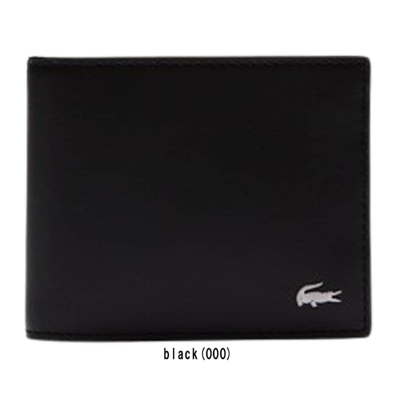 LACOSTE(ラコステ)財布 レザー 6カード 二つ折り カードケース ウォレット ワンポイント ワニ ロゴ 本革 シンプル ポケット ギフト メンズ 男性用 NH1115FG