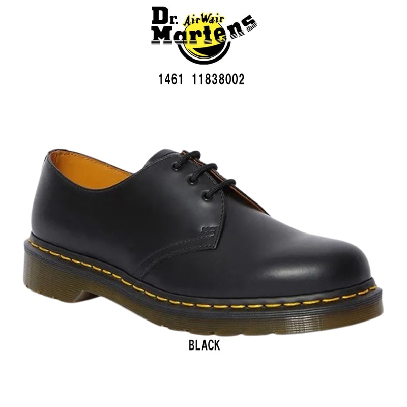 Dr.Martens(ドクターマーチン)スムースレザー オックスフォード シューズ 3ホール イエローステッチ 革靴 レースアップ レディース メンズ 1461 11838002
