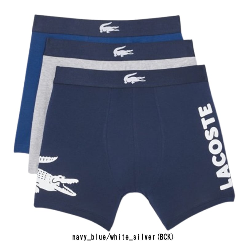 LACOSTE(ラコステ)ボクサーパンツ ボクサーブリーフ コットン 3枚セット お買い得 パック 前閉じ メンズ 下着 男性用 6H1295