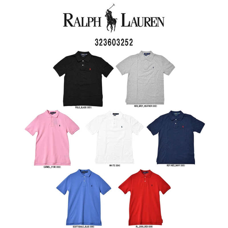 (SALE)POLO RALPH LAUREN(ポロ ラルフローレン)ポロシャツ 半袖 ロゴ 刺しゅう コットン 綿 カジュアル シンプル 子供用 ボーイズ メンズ レディース 323603252