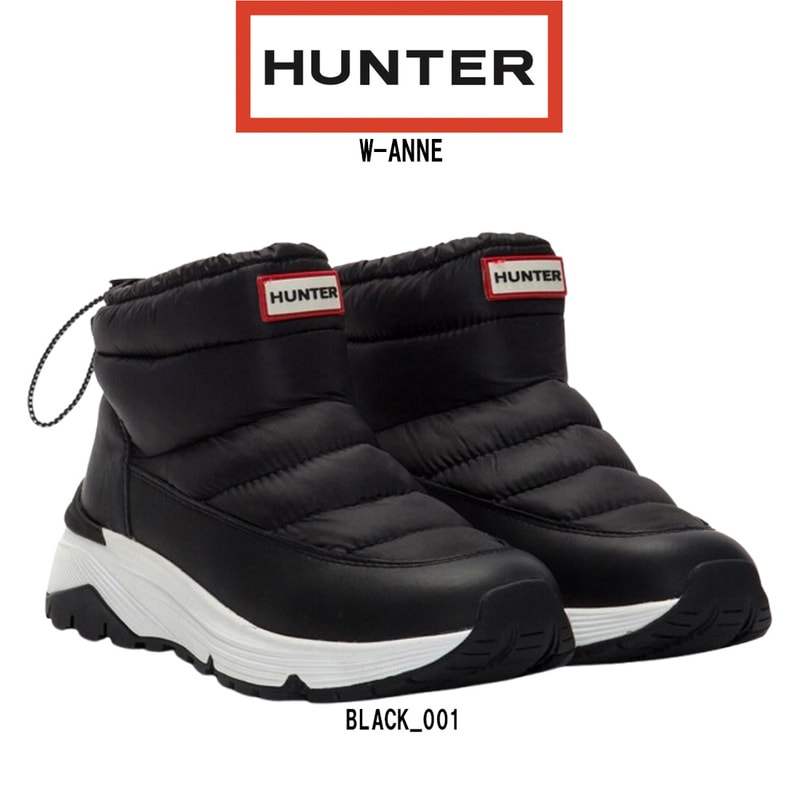 HUNTER(ハンター)レディース スノーブーツ レインブーツ ショート 調整可能 雪 断熱 防水 長靴 女性用 W-ANNE