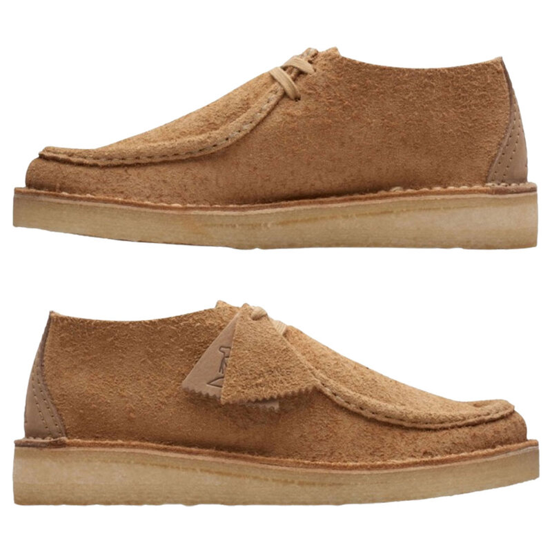 CLARKS(クラークス)デザート ノマド シューズ モカシン ローファー レースアップ ブラウン タン スエード トレックマン メンズ Desert Nomad 26172580
