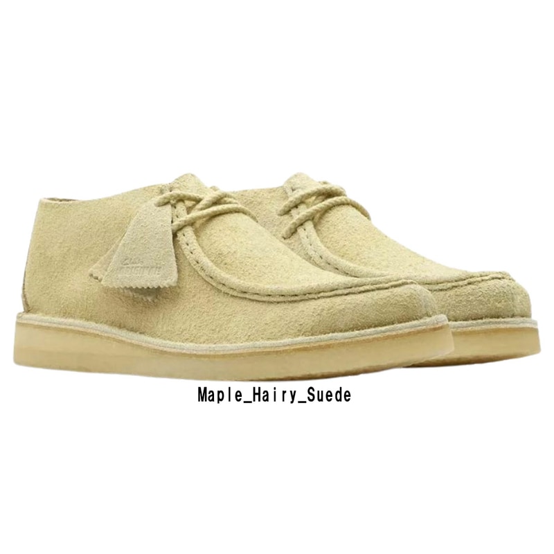 CLARKS(クラークス)デザート ノマド モカシン ローファー シューズ レースアップ メープル ヘアリー スエード トレックマン メンズ Desert Nomad 26176544