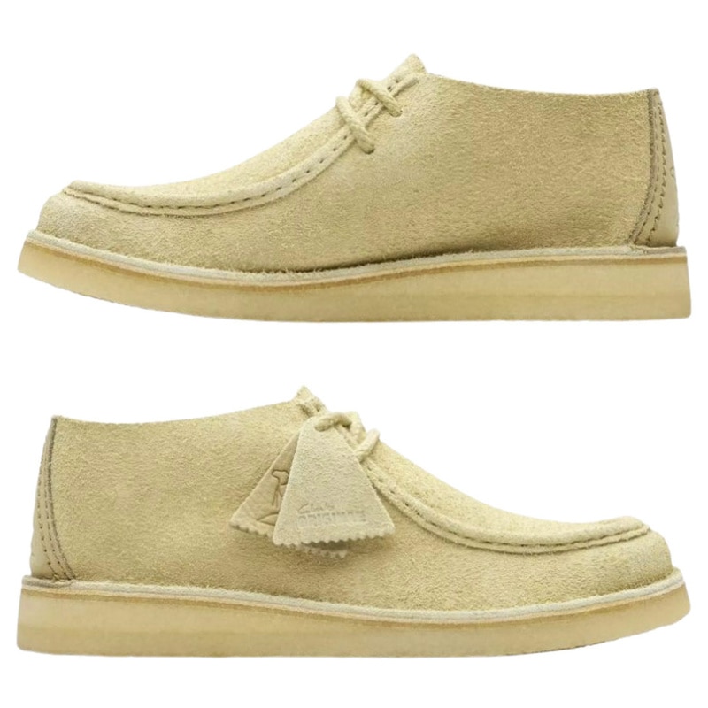 CLARKS(クラークス)デザート ノマド モカシン ローファー シューズ レースアップ メープル ヘアリー スエード トレックマン メンズ Desert Nomad 26176544