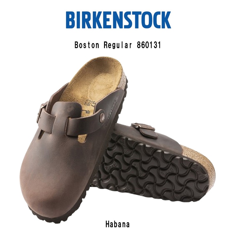 (SALE)BIRKENSTOCK(ビルケンシュトック)ボストン クロッグ サボ サンダル コンフォート レザー ハバナ ブラウン ユニセックス ビルケン レギュラー 860131