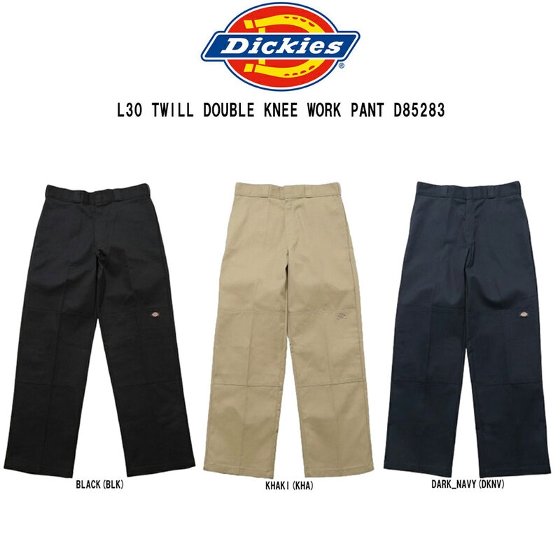 (SALE)Dickies(ディッキーズ)パンツ ワークパンツ ダブルニー 長ズボン メンズ L30 TWILL DOUBLE KNEE WORK PANT D85283