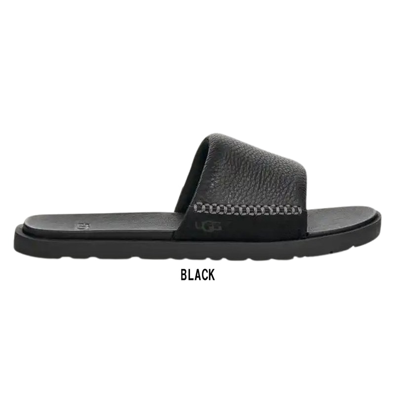 (SALE)UGG(アグ)メンズ シーサイド スライド サンダル レザー スリッパ シャワーサンダル フラット ステッチ リゾート M Seaside II Slide 1166593