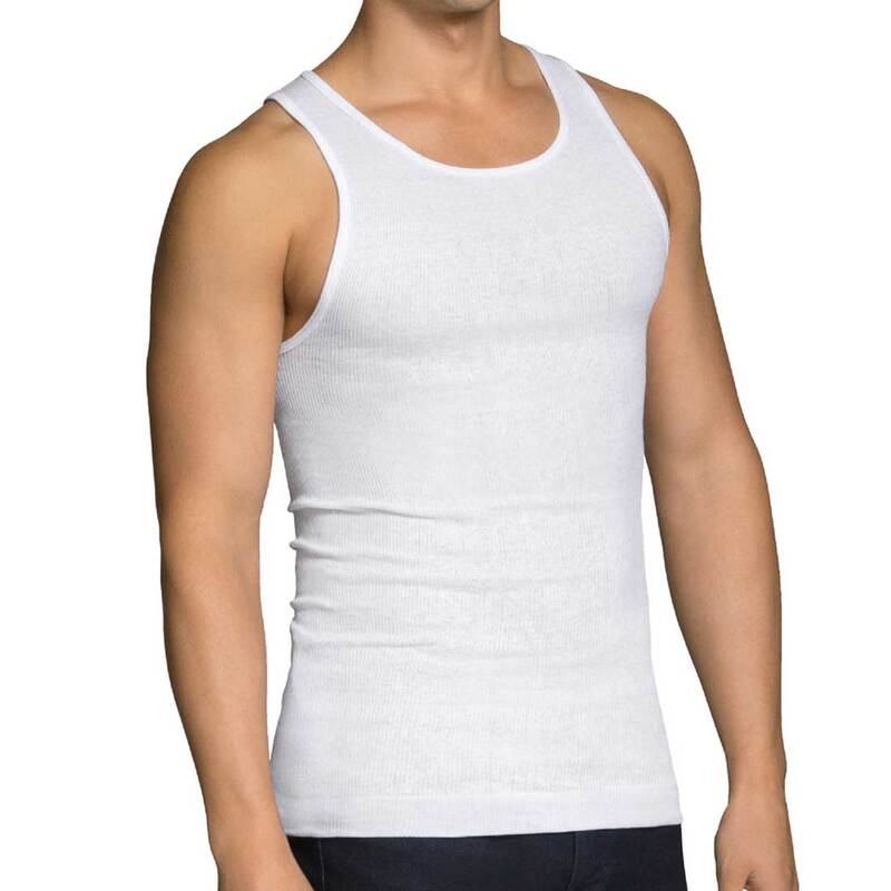 FRUIT OF THE LOOM(フルーツオブザルーム)タンクトップ Tシャツ 6枚セット ホワイト 白 無地 袖なし 6枚組 お買い得 パック メンズ 下着 肌着 A-Shirt 6P2501