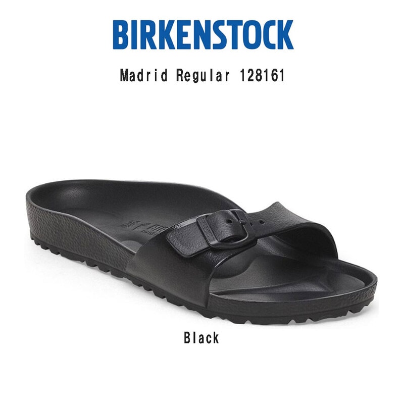 BIRKENSTOCK(ビルケンシュトック)マドリッド サンダル スリッパ コンフォート 軽量 EVA レギュラー ブラック ユニセックス ビルケン Madrid Regular 128161