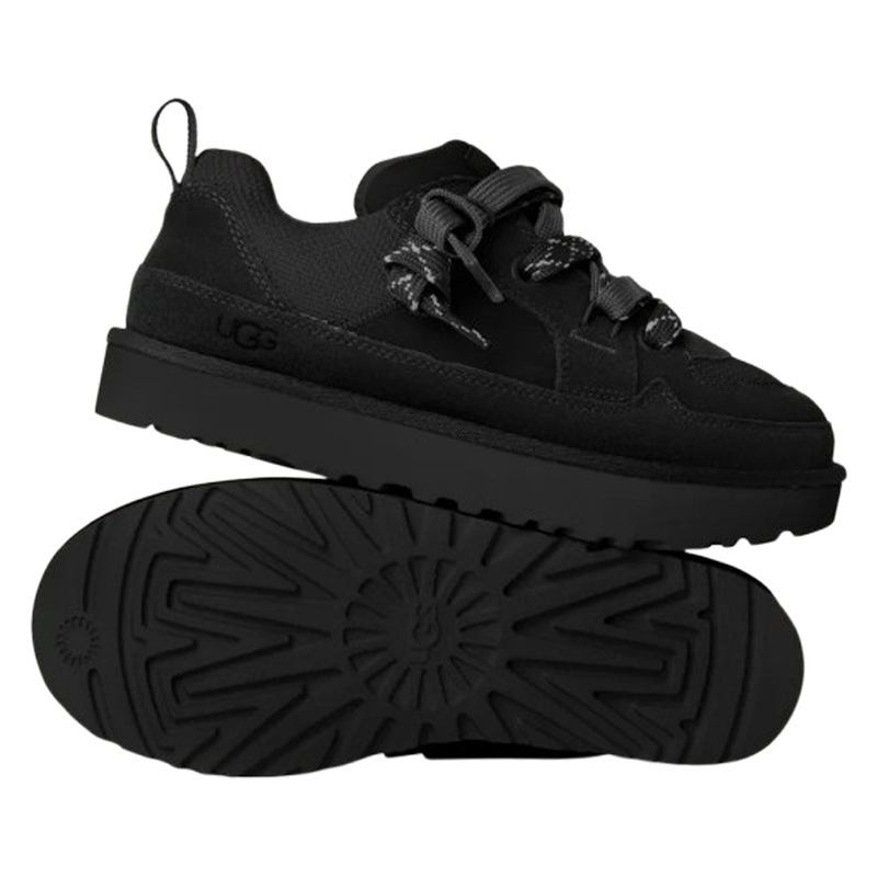 UGG(アグ)レディース ロー ローメル スニーカー シューズ レースアップ ツートン 異素材MIX ロゴ ローカット 厚底 カジュアル 靴 W Lo Lowmel 1168890