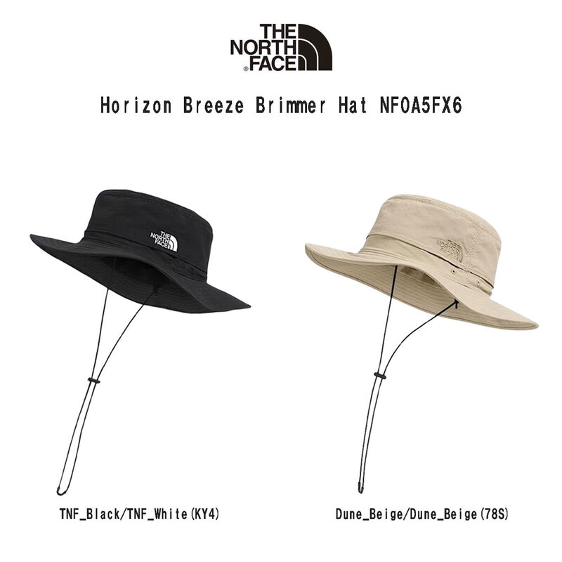 THE NORTH FACE(ザノースフェイス)ブリマーハット サファリ バケットハット つば広 帽子 日よけ 紐つき UVカット 紫外線対策 メッシュ 男女兼用 NF0A5FX6