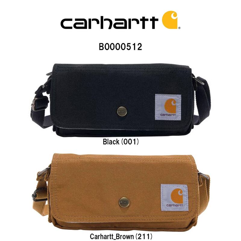 Carhartt(カーハート)ショルダーバッグ クロスボディ バッグ ポーチ 斜めがけ 2WAY コンパクト ロゴ 小物入れ アウトドア メンズ レディース B0000512