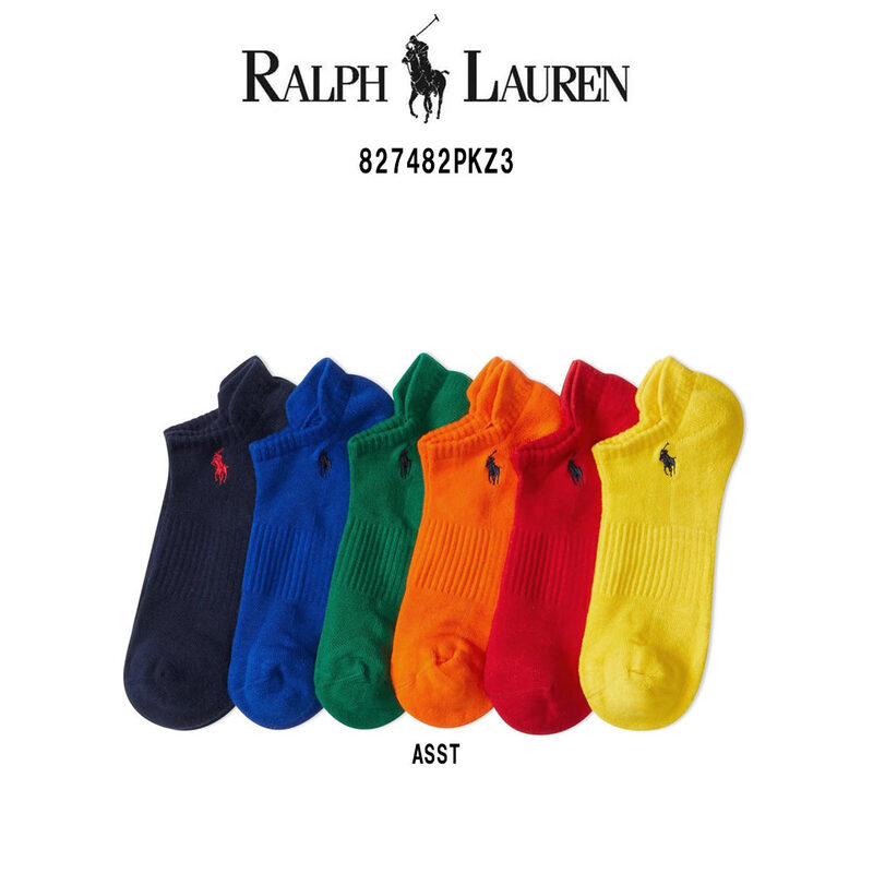 POLO RALPH LAUREN(ポロ ラルフローレン)ソックス ローカット くるぶし アソート カラフル 6足セット ロゴ 刺繍 靴下 男性用 メンズ ギフト 827482PKZ3