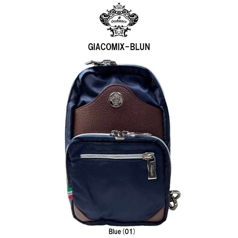 Orobianco(オロビアンコ)ボディバッグ ジャコミックス ワンショルダー 斜め掛け メンズ ユニセックス ブルー ナイロン GIACOMIX-BLUN
