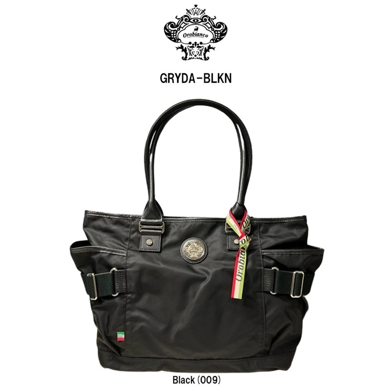 Orobianco(オロビアンコ)トートバッグ 通勤バッグ ビジネスバッグ メンズ ユニセックス ブラック ナイロン GRYDA-BLKN