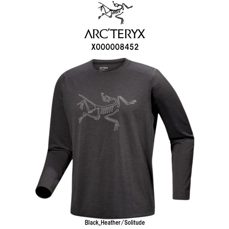 ARC'TERYX(アークテリクス)Tシャツ 長袖 コーマック ロゴ クルーネック レギュラーフィット ロングスリーブ メンズ 男性 X000008452