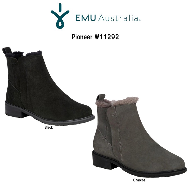 EMU Australia(エミュ オーストラリア)レディース パイオニア チェルシーブーツ スエード メリノウール 防水 防寒 ショート シンプル W11292