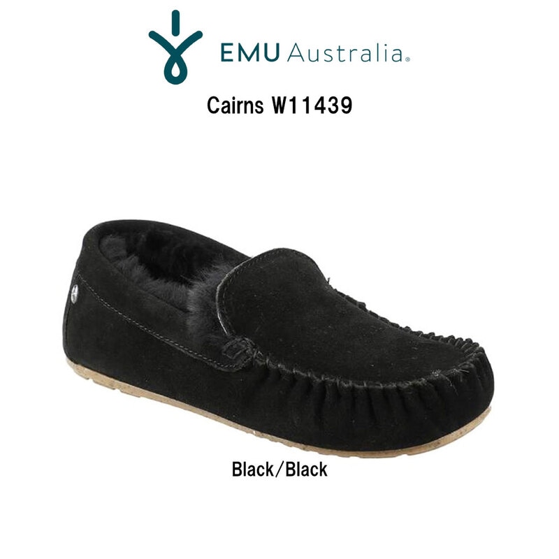 EMU Australia(エミュ オーストラリア)レディース ケアンズ モカシン スリッポン シューズ スエード シープスキン 防寒 W11439