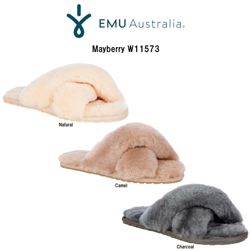 EMU(エミュー)スリッパ サンダル シープスキン ふわふわ もこもこ 防寒 メイベリー シューズ レディース 靴 ギフト Mayberry W11573