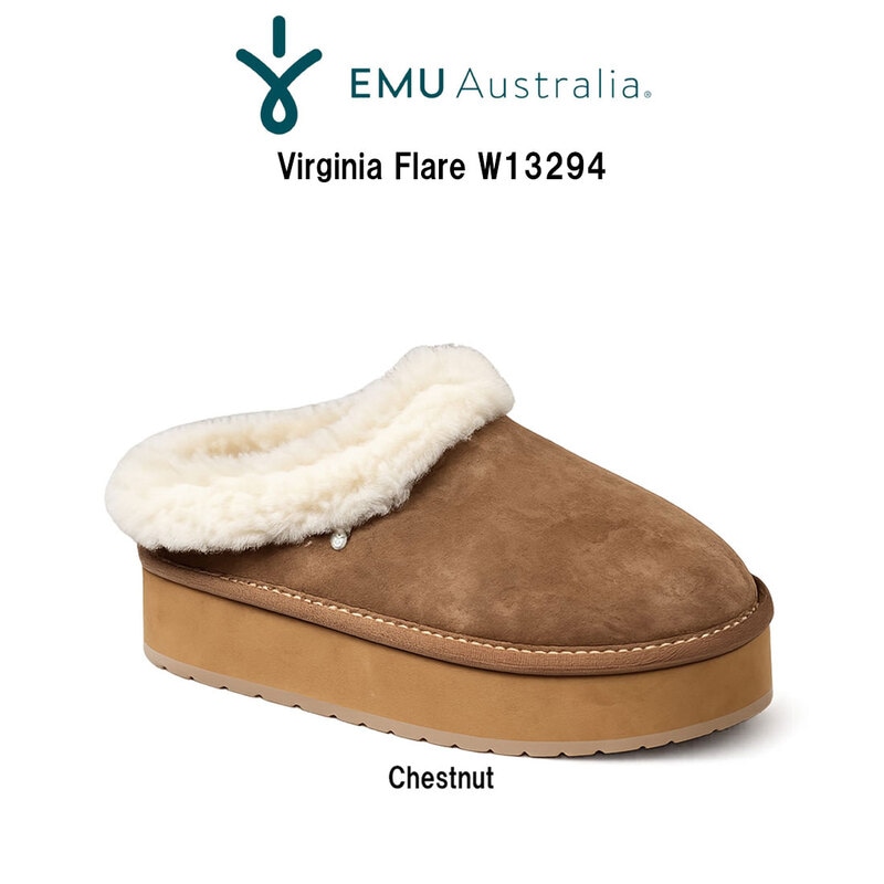 EMU Australia(エミュ オーストラリア)レディース バージニア フレア スリッポン ムートン シープスキン シューズ 厚底 プラットフォーム はっ水 W13294