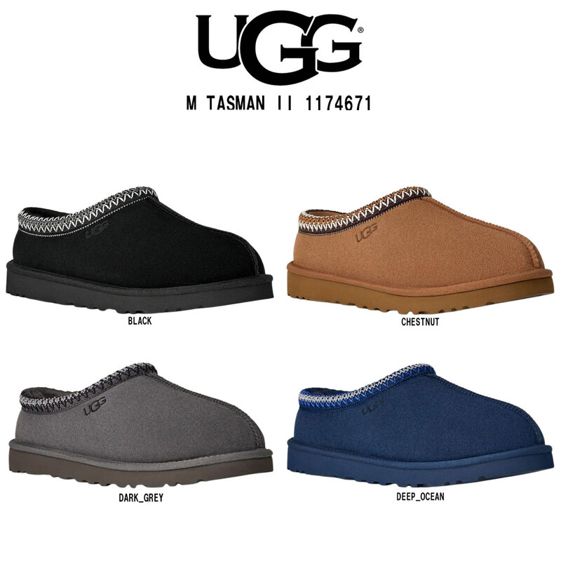 UGG(アグ)ムートン スリッポン サンダル スリッパ シューズ スエード 着脱簡単 カジュアル タスマン ブレイド メンズ 男性用 靴 M TASMAN II 1174671