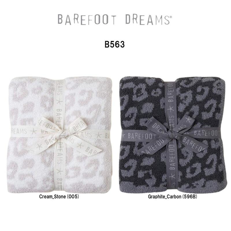 (SALE)BAREFOOT DREAMS(ベアフット ドリームズ)ブランケット コージーシック スロー シングル セミダブル 毛布 レオパード ヒョウ柄 180x134cm ギフト B563