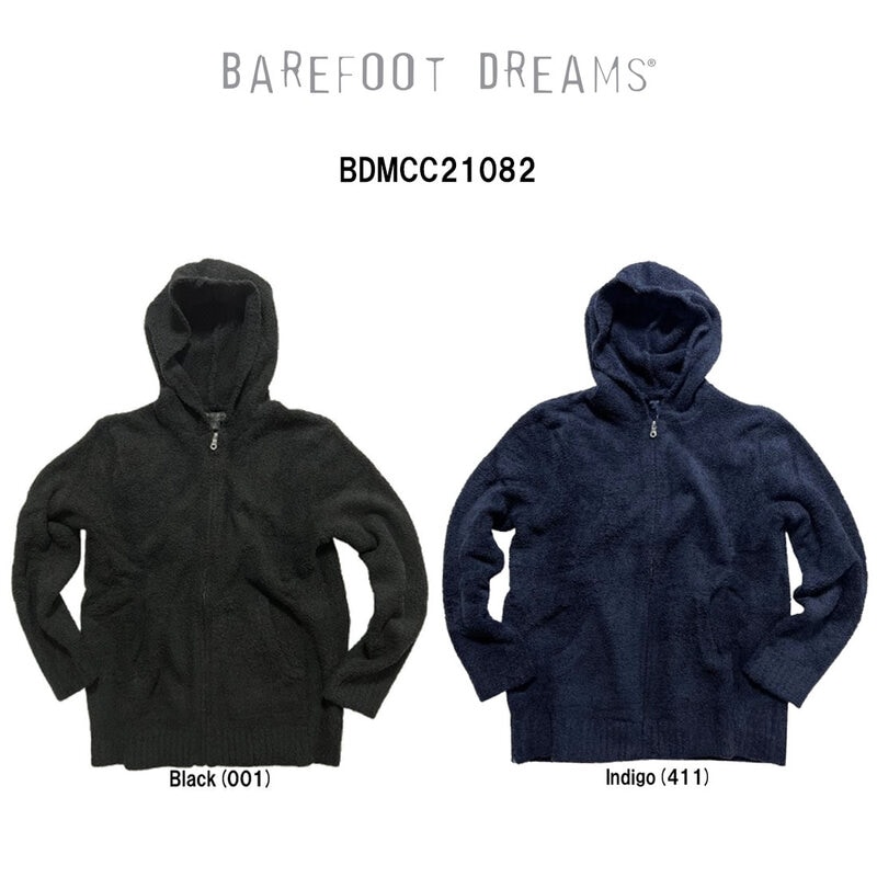 BAREFOOT DREAMS(ベアフット ドリームズ)パーカー ジップ フーディー フード コージーシック ルームウェア ポケット メンズ リラックス BDMCC21082