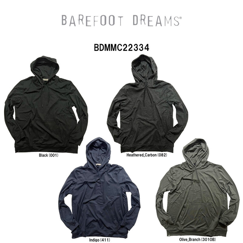 BAREFOOT DREAMS(ベアフット ドリームズ)フーディー パーカー プルオーバー マリブコレクション バターシック ポケット ルームウェア メンズ BDMMC22334