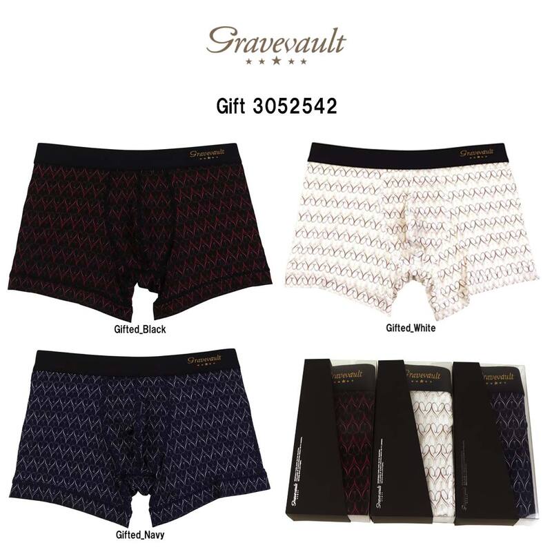 gravevault(グレイブボールト)ボクサーパンツ ショート 前閉じ ナイロン 日本製 ラグジュアリー ギフト メンズ 男性用 下着 Gift 3052542