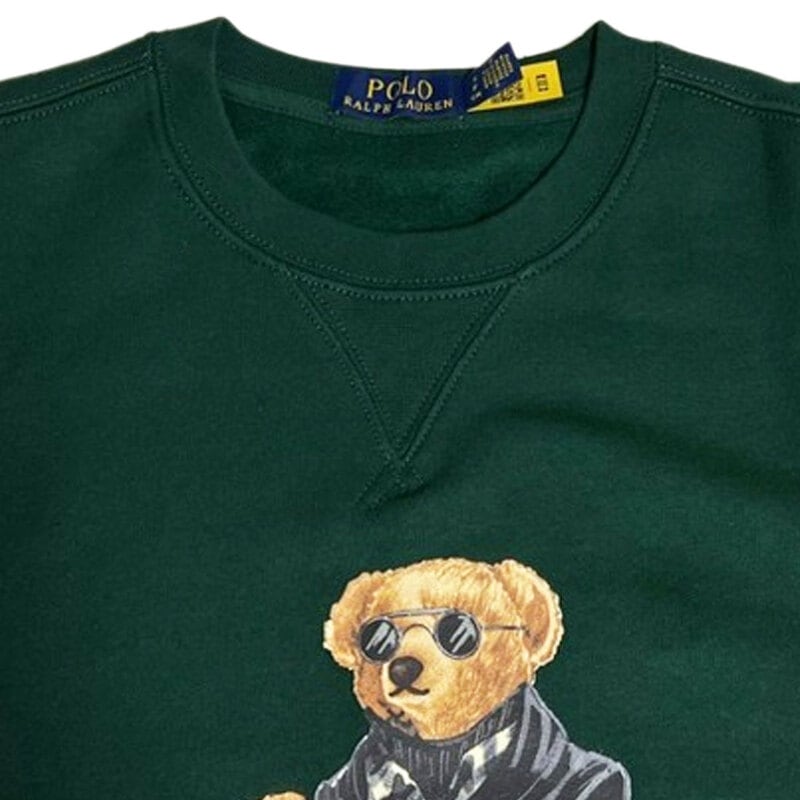 POLO RALPH LAUREN(ポロ ラルフローレン)スウェット トレーナー トップス 長袖 裏起毛 くま ポロベア グリーン 緑 ギフト プレゼント メンズ 710981794