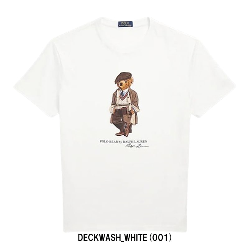 POLO RALPH LAUREN(ポロ ラルフローレン)Tシャツ 半袖 クルーネック コットン くま ポロベア ホワイト ギフト プレゼント メンズ T-SHIRT 710P00085