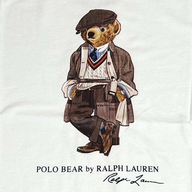 POLO RALPH LAUREN(ポロ ラルフローレン)Tシャツ 半袖 クルーネック コットン くま ポロベア ホワイト ギフト プレゼント メンズ T-SHIRT 710P00085