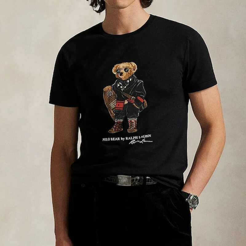 POLO RALPH LAUREN(ポロ ラルフローレン)Tシャツ 半袖 クルーネック コットン くま ポロベア ブラック ギフト プレゼント メンズ T-SHIRT 710P00094 