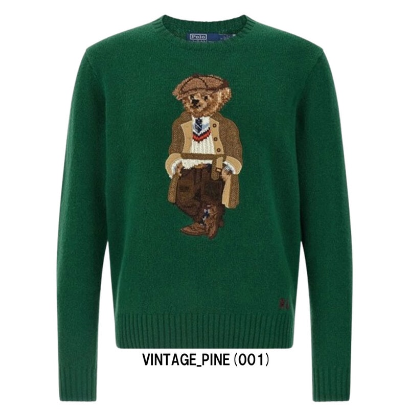 POLO RALPH LAUREN(ポロ ラルフローレン)セーター ニット トップス くま ポロベア ウール グリーン 緑 ギフト プレゼント メンズ 710978308