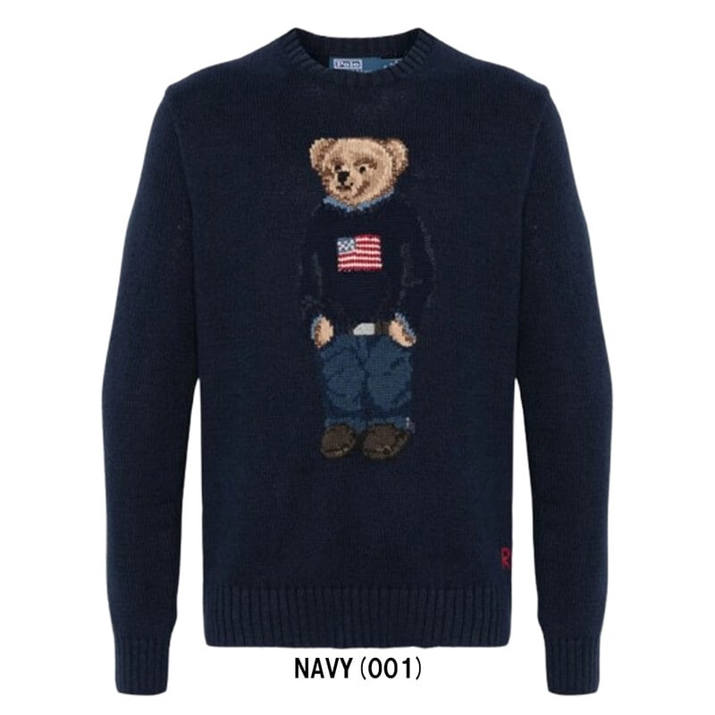 POLO RALPH LAUREN(ポロ ラルフローレン)セーター ニット トップス くま ポロベア コットン リネン ネイビー 紺 ギフト プレゼント メンズ 710946137