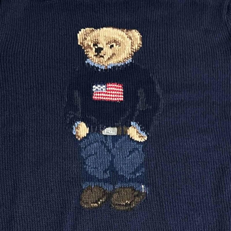 POLO RALPH LAUREN(ポロ ラルフローレン)セーター ニット トップス くま ポロベア コットン リネン ネイビー 紺 ギフト プレゼント メンズ 710946137