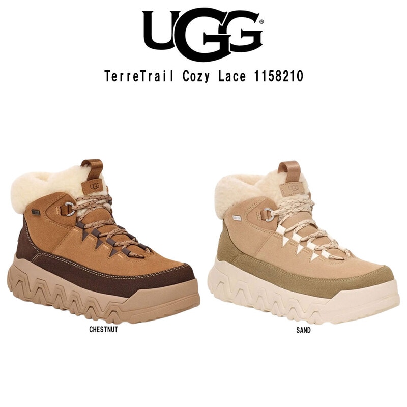 UGG(アグ)レディース テレトレイル コージー レース スニーカー ブーツ シューズ 防水 はっ水 スエード 厚底 靴 W TerreTrail Cozy Lace 1158210