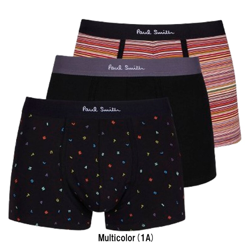 Paul Smith(ポールスミス)ボクサーパンツ 3枚セット パック アソート ギフト コットン メンズ インナー アンダーウェア 男性用下着 M1A-914-T3PK78