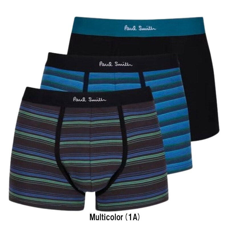 Paul Smith(ポールスミス)ボクサーパンツ 3枚セット パック アソート ロゴ コットン ギフト メンズ インナー アンダーウェア 男性用 下着 M1A-914-T3PK79