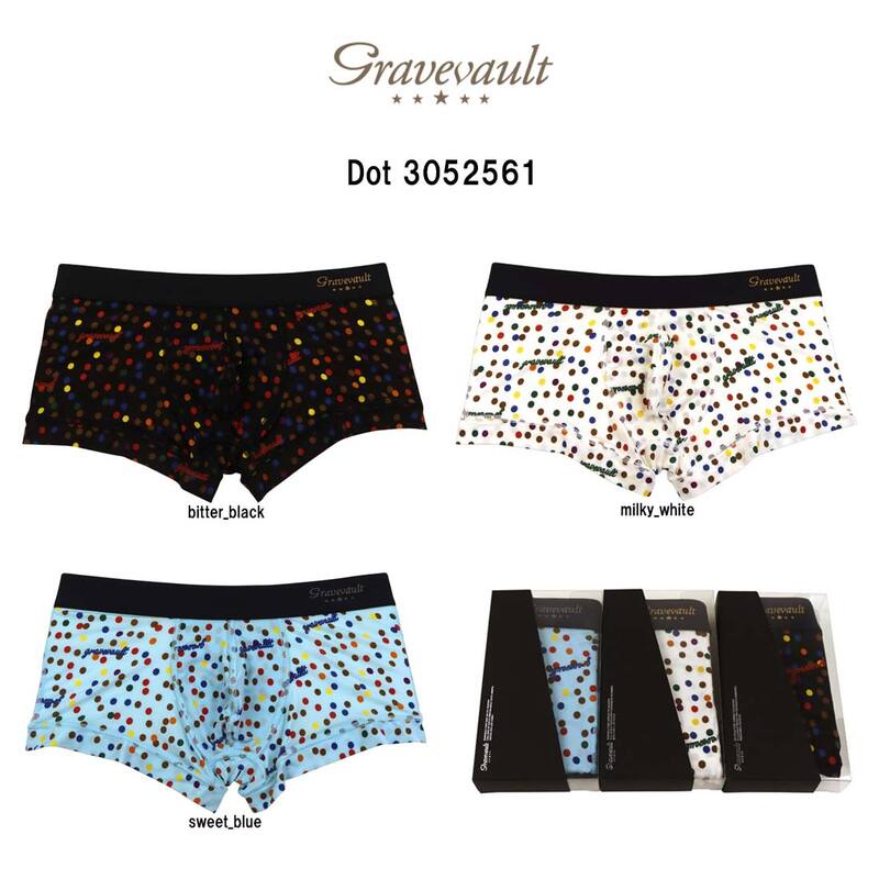 gravevault(グレイブボールト)ボクサーパンツ ローライズ 前閉じ ナイロン 日本製 ラグジュアリー ギフト メンズ 男性用 下着 Dot 3052561