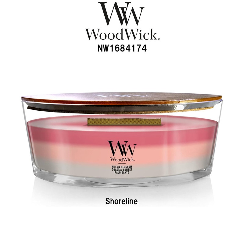 WoodWick(ウッドウィック)アロマキャンドル 【ブランド箱なし】 3層 トリロジー ハースウィック ショアライン ギフト インテリア Shoreline NW1684174