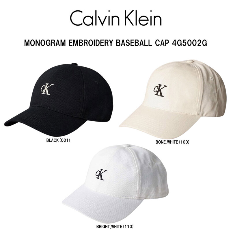 Calvin Klein(カルバンクライン)ck キャップ 帽子 ロゴ モノグラム 6パネル コットン 調整可能 アジャスター シンプル メンズ レディース 4G5002G