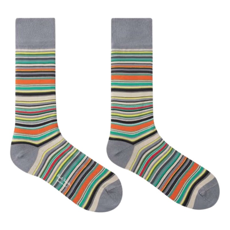 Paul Smith(ポールスミス)メンズ ソックス ストライプ マルチカラー 2足組 セット 靴下 レッグウェア 男性用 ギフト プレゼント 2 Pack M1A-SOCK-J2PKM