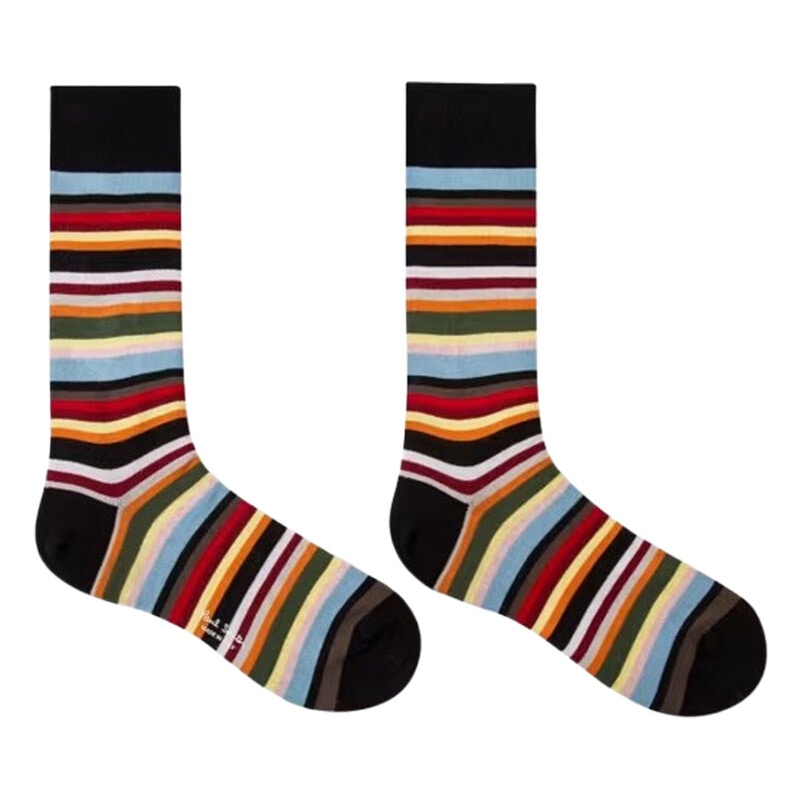 (SALE)Paul Smith(ポールスミス)メンズ ソックス マルチカラー 1足組 シングル シグネチャーストライプ 靴下 男性用 ギフト プレゼント M1A-800MO-J249