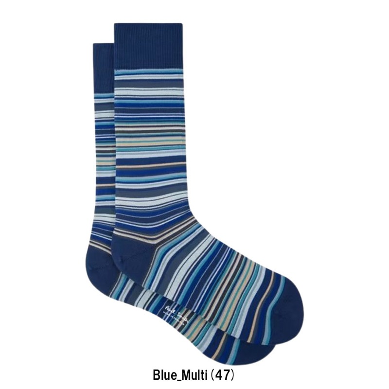 Paul Smith(ポールスミス)メンズ ソックス ストライプ マルチカラー 1足組 シングル 靴下 レッグウェア 男性用 ギフト プレゼント M1A-380CI-JMSTRP