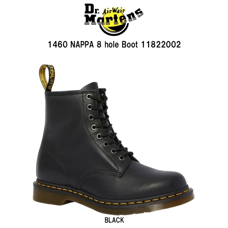 Dr.Martens(ドクターマーチン)1460 NAPPA ナッパ ブーツ 8ホール ウェルトステッチ レースアップ レザー 革靴 シューズ メンズ レディース 11822002