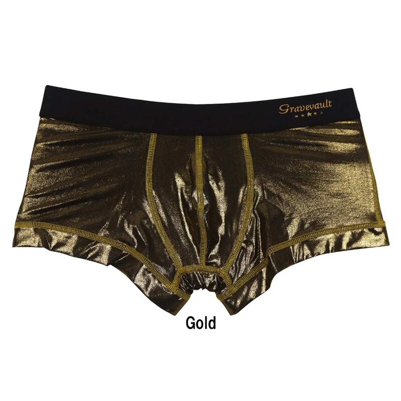 gravevault(グレイブボールト)ボクサーパンツ ローライズ 前閉じ ナイロン 日本製 ラグジュアリー ギフト メンズ 男性用 下着 Metallic 3052581